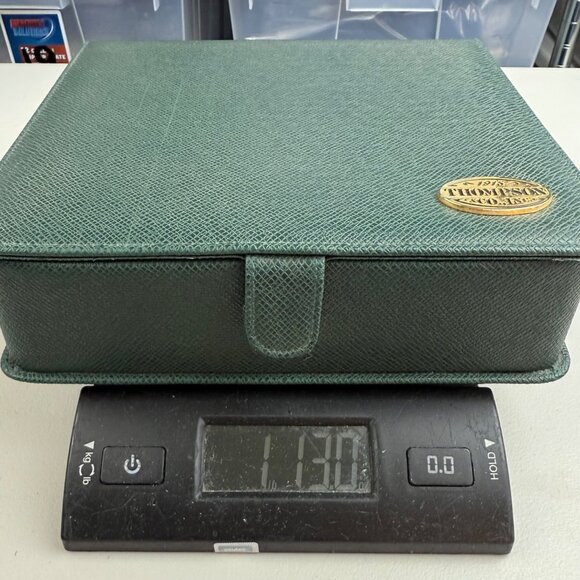 Thompson Co. Embossed Green Travel Cigar Humidor Gift Set w/ Hygrometers & More - Picture 14 of 14